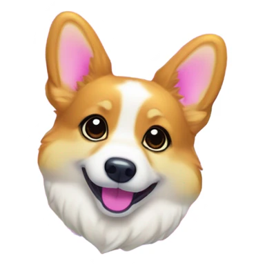 Lisa Frank Rainbow fur corgi sticker