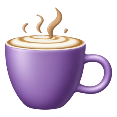 Purple Latte Coffee Cup sticker