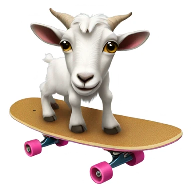 Goat on a skateboard  sticker