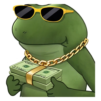 holding money gangster thug rapper sticker