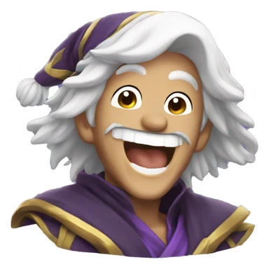 anime wizard laughing sticker