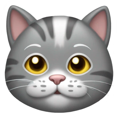 Grey cat put on slipper on its head sticker