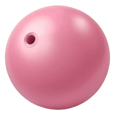 Pastel pink Pilates ball, soft shadows sticker