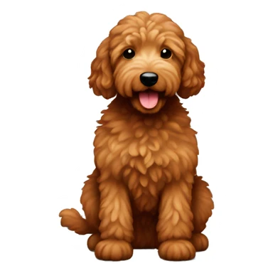 brown red golden doodle  sticker
