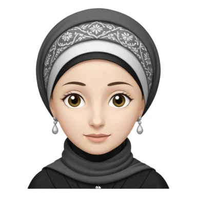 orthodox jewish woman greyscale with tichel kercheif circa. 1890 sticker