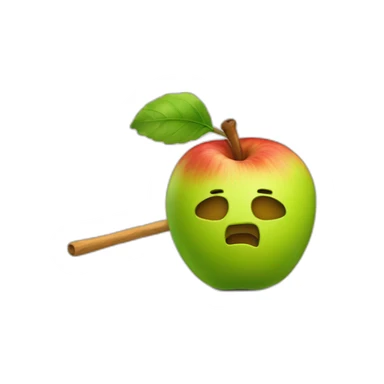 pomme avec une fléche sticker