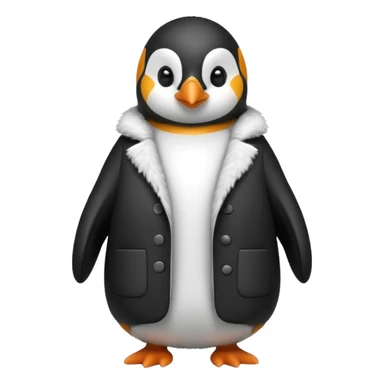 penguin wearing a coat sticker