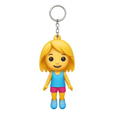 Cartoon key chain – cute character figure dangling. sticker
