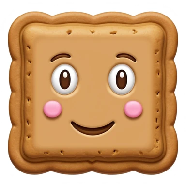rectangular biscoff cookie no smiley face sticker