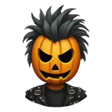 Punk rock pumpkin sticker