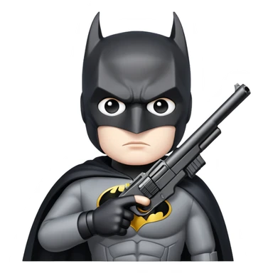 Batman with a gun sticker