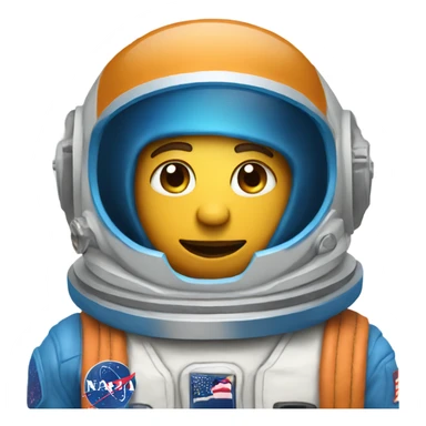 Astronaut with blue visor sticker