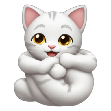 Cute cats hug sticker