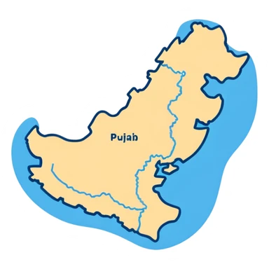 Punjabi map white colour sticker