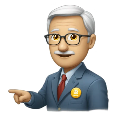 un professeur disputant un élève sticker