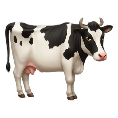A cat over a cow sticker