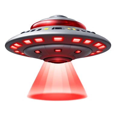UFO red lights tilted  sticker
