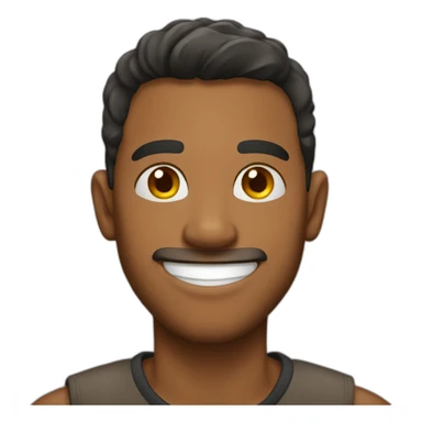 Brown man smiling sticker