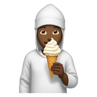 Muslim eating ice cream sticker