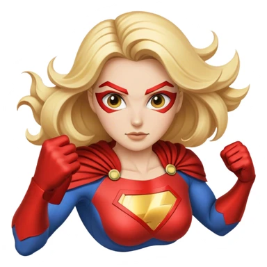 female superhero in action sticker
