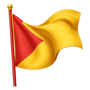  yellow and red flag  sticker