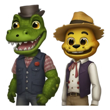 Montgomrie gator et freddy fnaf sticker