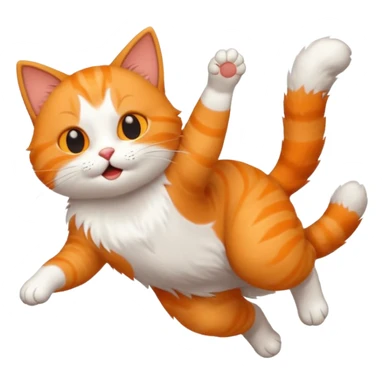 cat doing backflip  sticker