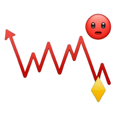 the economy line is falling down sticker