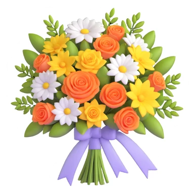 wedding bouquet, vibrant colors sticker