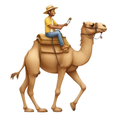 car ride on camel sticker
