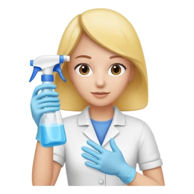 Cleaning the bathroom sticker