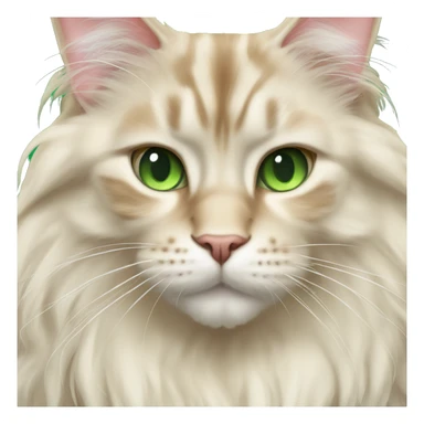 Cream maine coon with green eyes sticker