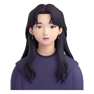 Hyunjin from Stray Kids, K-pop idol with long hair sticker