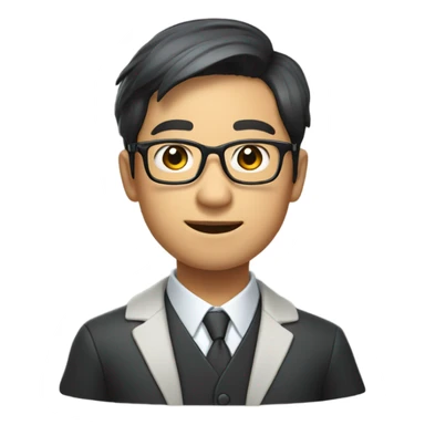 Professor young asian sticker