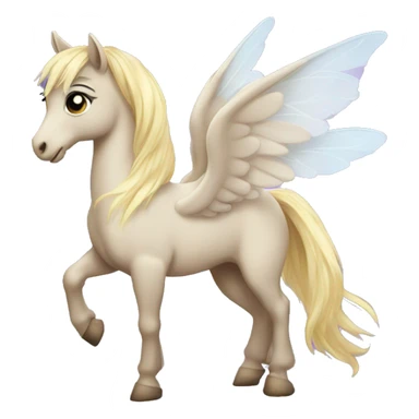 short pony with fairy wings  sticker