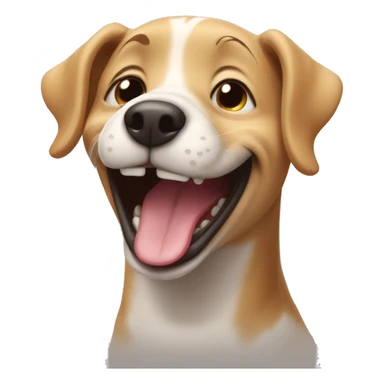 frensh dog Is laughing sticker