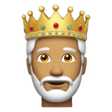 man with crown on head sticker