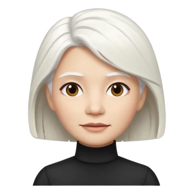 Woman: White Hair Memoji sticker