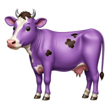 purple cow sticker