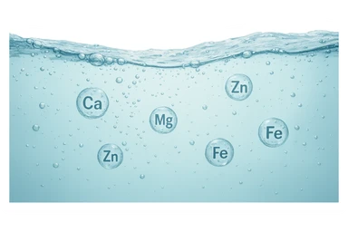 focus sull'acqua a tutto schermo e i micronutrienti contenuti in essa sticker