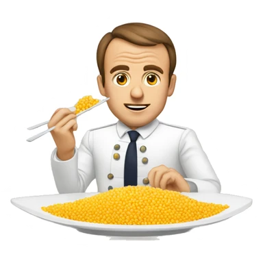 Macron qui mange du couscous  sticker