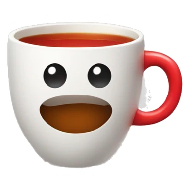 red cup of tea sticker