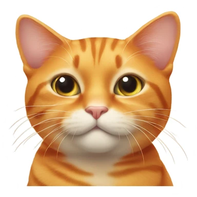 100% orange cat with butterfly  sticker