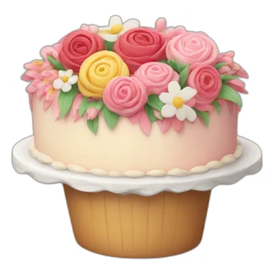 Floral cake  sticker