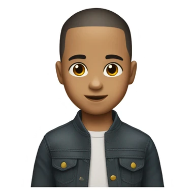 little boy 6 years old buzz cut with black hair light skin spanish  sticker