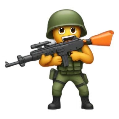 military with carrot as a gun sticker