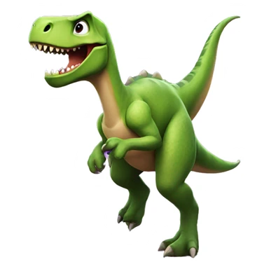 Å dinosaur playing fortnite sticker