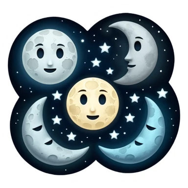 phases of the moon sticker