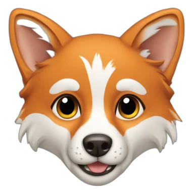 Fox dog sticker