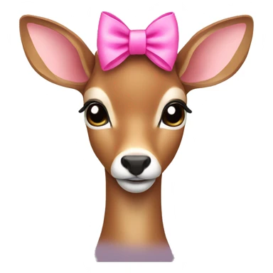 doe with pink bow sticker